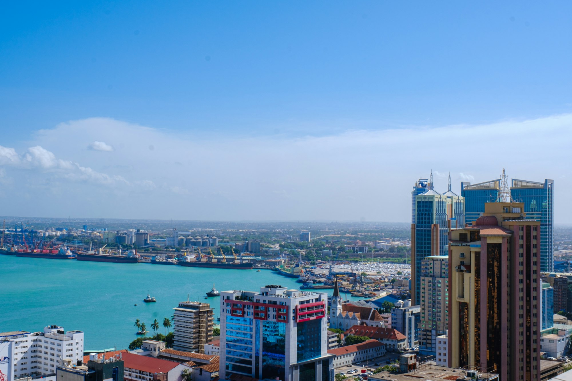 Dar es Salaam waterfront on the Indian Ocean